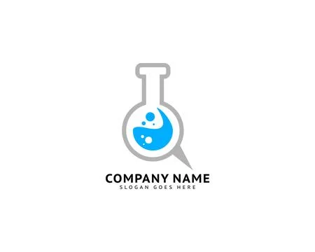 Lab chat vector logo design, Lab talk logo design Stock Illustration