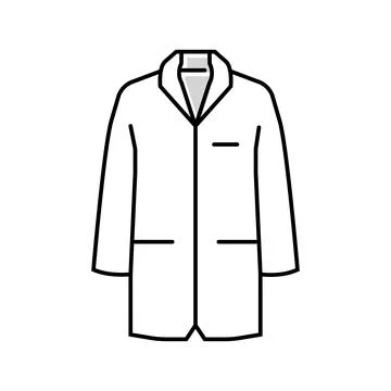 Lab coat engineer color icon vector illustration 스톡 일러스트