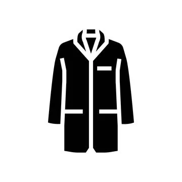 Lab coat engineer glyph icon vector illustration Stock Illustration