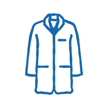 Lab coat engineer icon doodle illustration 스톡 일러스트