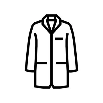 Lab coat engineer line icon vector illustration 스톡 일러스트