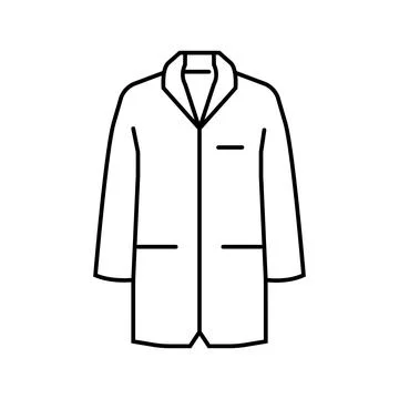 Lab coat engineer line icon vector illustration Stock Illustration