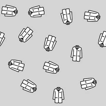 Lab coat engineer vector seamless pattern 스톡 일러스트