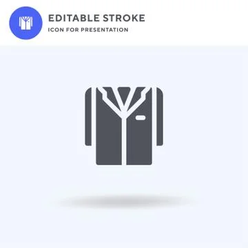 Lab Coat icon vector, filled flat sign, solid pictogram isolated on white, lo Stock Illustration