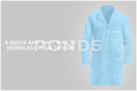 PSD Photoshop Template: Lab Coat Mockup #245505167 | Pond5