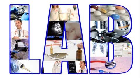 Lab collage 스톡 동영상 33648090