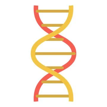 Lab dna structure icon, flat style Illustrazione stock