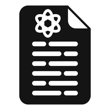 Lab document icon simple vector. Science chemistry 库存插图