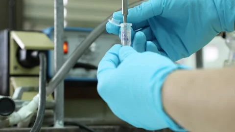 Lab equipment and sample Stock Footage 145362445