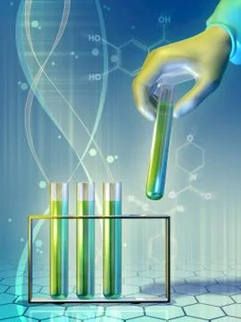 Lab experiment Stock Illustration