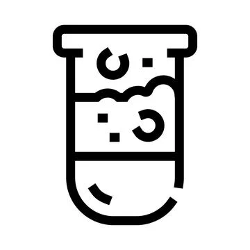 Lab experiment test tube liquid icon creating discovery Stock Illustration