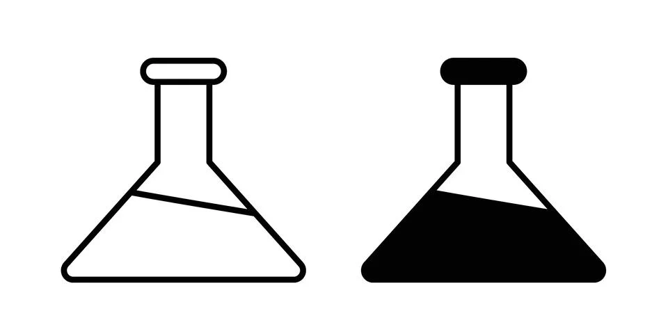 Lab flask icon concept. best for web design Stock Illustration