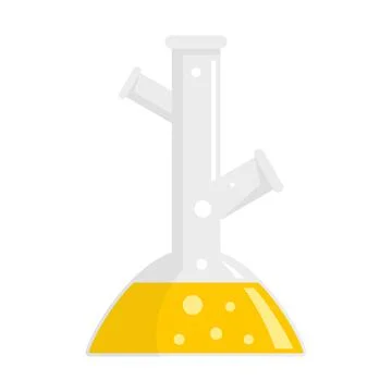 Lab flask icon flat isolated vector Illustrazione stock