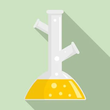 Lab flask icon, flat style Stock Illustration