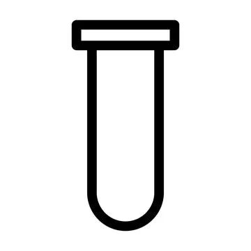 Lab flask icon line isolated on white background. Black flat thin icon on m.. Stock Illustration