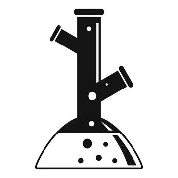 Lab flask icon, simple style Stock Illustration