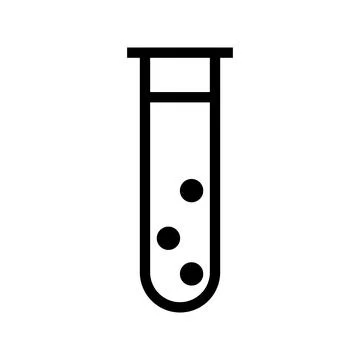 Lab flask line icon isolated on white background. Black flat thin icon on m.. Illustrazione stock