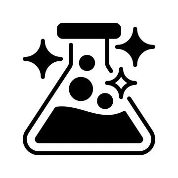Lab Flask Line Icon, Outline Symbol for Scientific Experiment, Chemical Res.. Stock Illustration