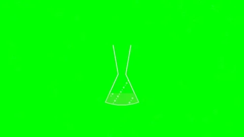 Lab Flask Reaction Animated Science and Healthcare Motion Graphic Stock Footage 341838911