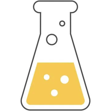 Lab flask vector chemistry science beaker illustration Stock Illustration
