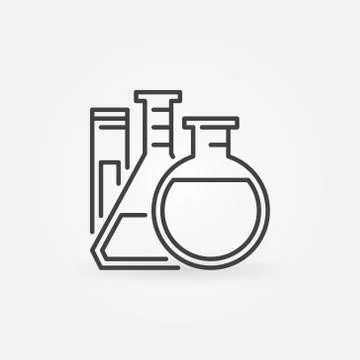 Lab glassware vector icon Stock Illustration