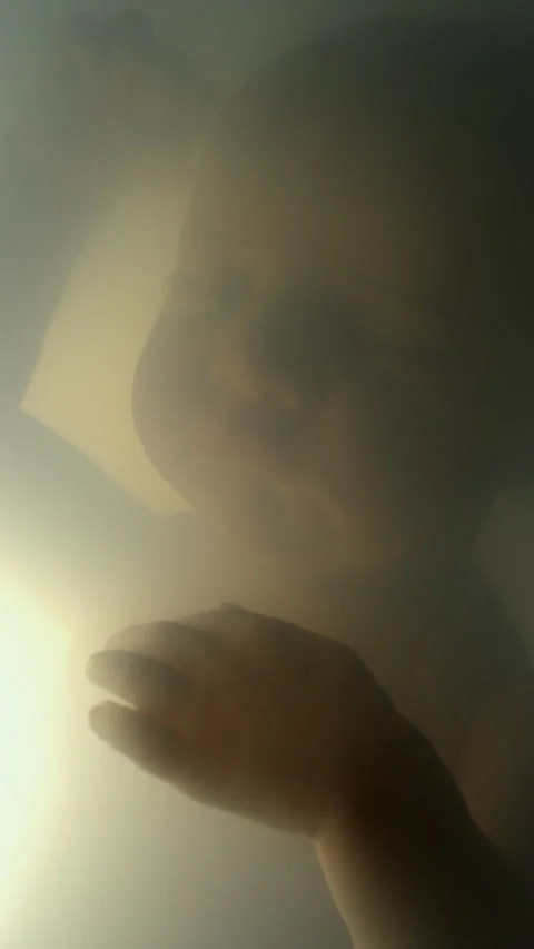 Lab Grown Fetus Turning Round in Artificial Womb Stock Footage 253976767