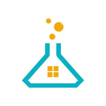 Lab House Vector Logo Design Stock Illustration