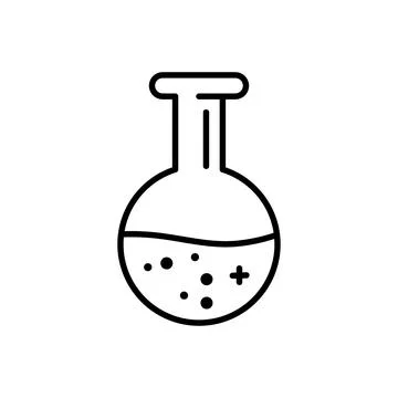 Lab icon line design template isolated Stock Photos