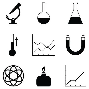 Lab icon set Stock Illustration