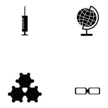 Lab icon set Stock Illustration