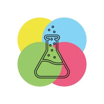 Lab icon. vector flask - science symbol Stock Illustration