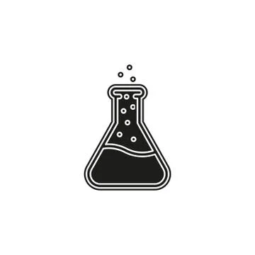 Lab icon. vector flask - science symbol - chemical laboratory research Stock Illustration