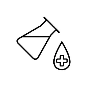 Lab icon. vector illustration isolated on white background. Medical substance Illustrazione stock
