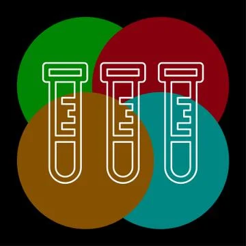 Lab icon - vector laboratory flask - chemistry Stock Illustration