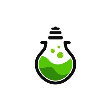 Lab Idea Logo Vector Design Template Stock Illustration