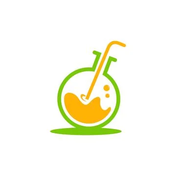 Lab Juice Logo Vector Template Stock Illustration