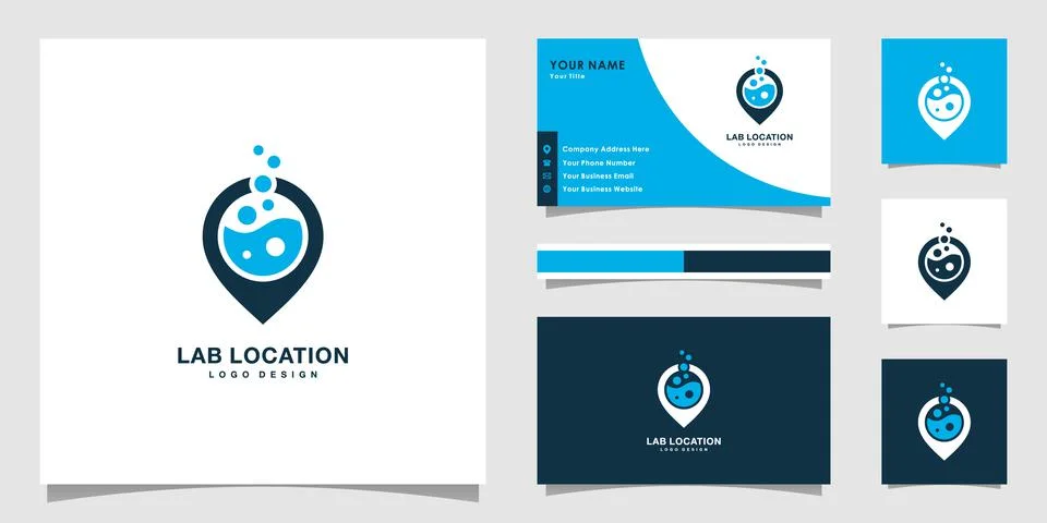 Lab location logo vector design Stock Illustration