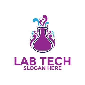 Lab logo design ,Laboratory logo designs vector, Science Logo vector template Stock Illustration