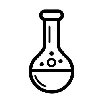 Lab logo or modern line icon. Vector line art and icon design with bold out.. Stock Illustration