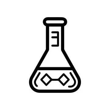 Lab logo or modern line icon. Vector line art and icon design with bold out.. Stock Illustration