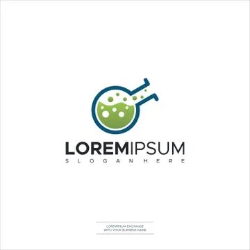Lab logo template vector design with negative space logotype best design 스톡 일러스트