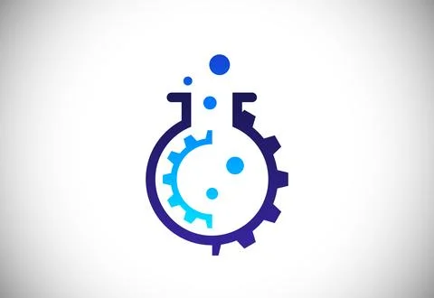 Lab logo template vector design, Lab logo science 스톡 일러스트