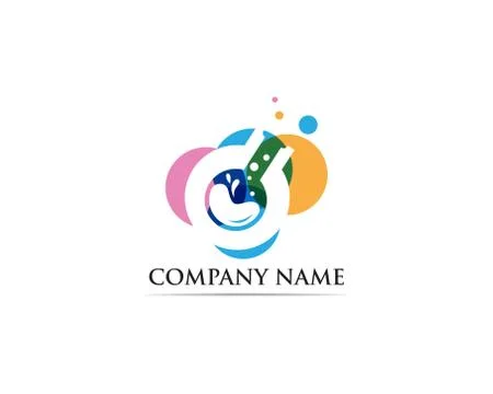 Lab logo vector icon template illustration icons Illustrazione stock