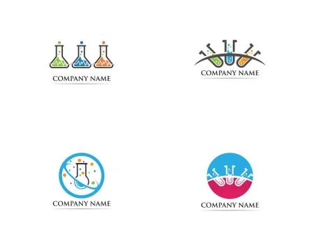 Lab logo vector icon template illustration icons Stock Illustration