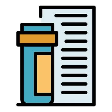 Lab medical test icon vector flat Stock Illustration