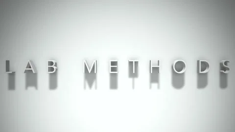 Lab Methods 3D title animation with shadows on a white background Stock Footage 296707077