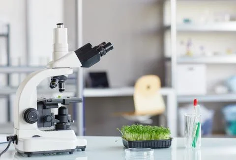 Lab Microscope Background Stock Photos