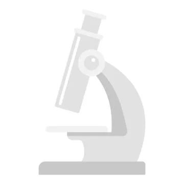 Lab microscope icon, flat style Illustrazione stock