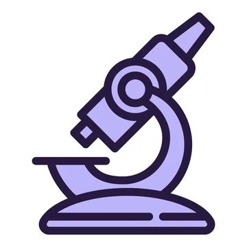Lab microscope icon outline . Human baby Illustration