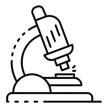 Lab microscope icon, outline style 스톡 일러스트
